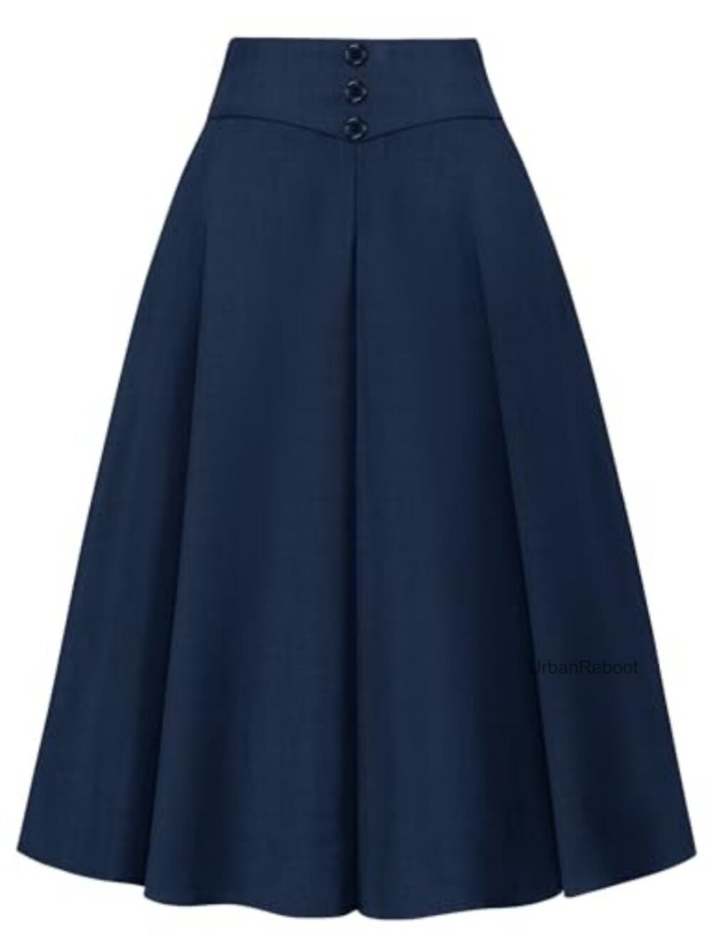 High Waisted A-Line Midi Skirt for Women Work Business Casual